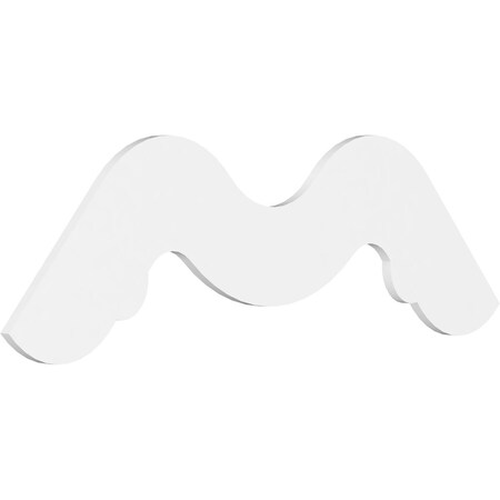 Ekena Millwork Pitch Midway Architectural Grade PVC Gable Pediment, 60"W x 35"H x 1"P (14/12) GPP060X035X100MID